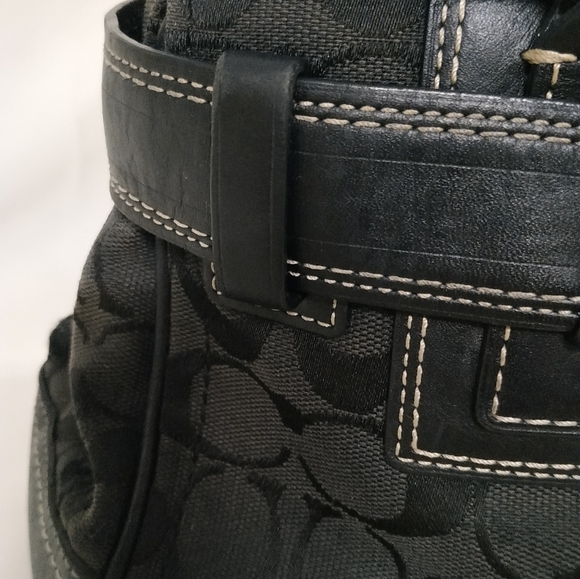 Coach Hampton Signature Black Canvas Satchel Handbag Shoulder bag - Picture 12 of 17